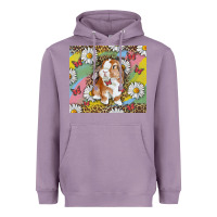 Lavender Watercolor Easter Bunny With Daisy Heavyweight Hoodie - RanaPortraitStore