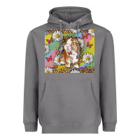 Storm Watercolor Easter Bunny With Daisy Heavyweight Hoodie - RanaPortraitStore
