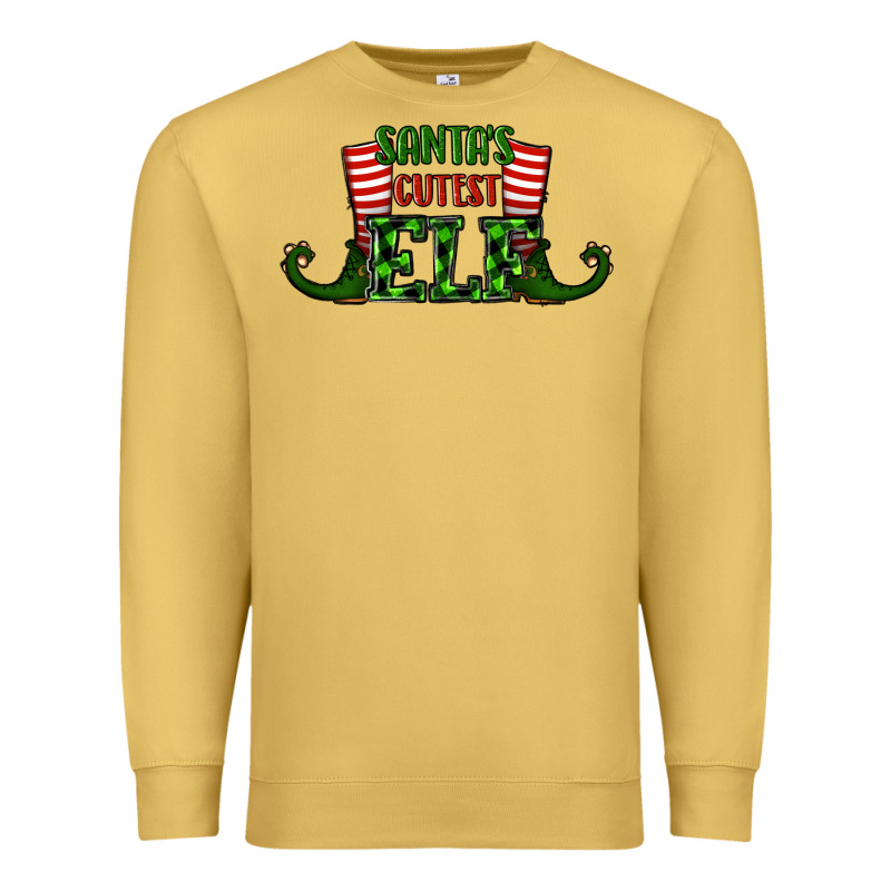 Santa's Cutest Elf Christmas Premium Sweatshirt by RanaPortraitStore | Teevron