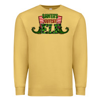 Antique Gold santa's cutest elf christmas Premium Sweatshirt - RanaPortraitStore