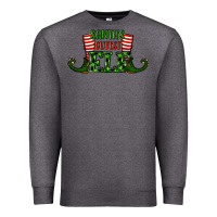 Charcoal Heather santa's cutest elf christmas Premium Sweatshirt - RanaPortraitStore