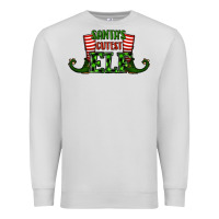 Dove Grey santa's cutest elf christmas Premium Sweatshirt - RanaPortraitStore
