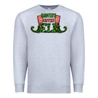 Heather Grey santa's cutest elf christmas Premium Sweatshirt - RanaPortraitStore