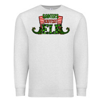 Oatmeal Heather santa's cutest elf christmas Premium Sweatshirt - RanaPortraitStore