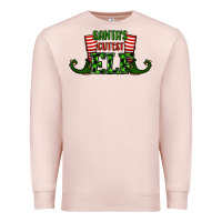 Pale Pink santa's cutest elf christmas Premium Sweatshirt - RanaPortraitStore