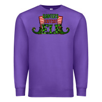 Purple santa's cutest elf christmas Premium Sweatshirt - RanaPortraitStore