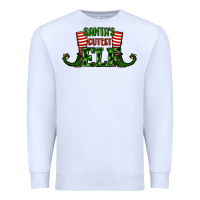 White santa's cutest elf christmas Premium Sweatshirt - RanaPortraitStore