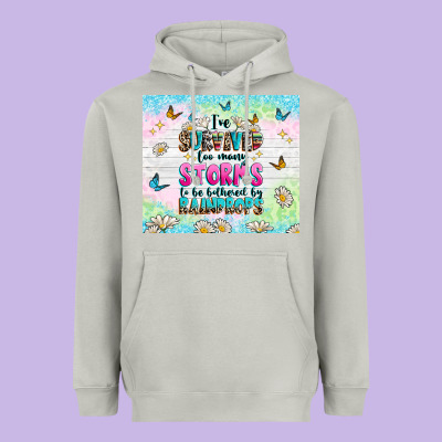 Ive Survived Too Many Storms Heavyweight Hoodie Designed By Texasbilliewilder