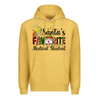 Antique Gold santa's favorite medical student Premium Hoodie - AdoDesignShop