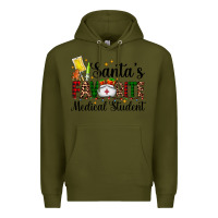 Army Green santa's favorite medical student Premium Hoodie - AdoDesignShop