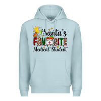 Blue Mist santa's favorite medical student Premium Hoodie - AdoDesignShop