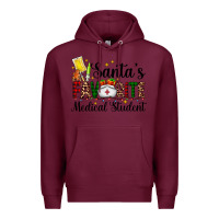 Burgundy santa's favorite medical student Premium Hoodie - AdoDesignShop
