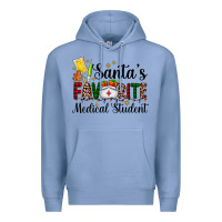 Colony Blue santa's favorite medical student Premium Hoodie - AdoDesignShop