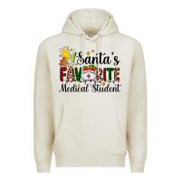 Oatmeal Heather santa's favorite medical student Premium Hoodie - AdoDesignShop