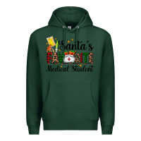 Sports Green santa's favorite medical student Premium Hoodie - AdoDesignShop