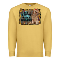 Antique Gold life is better with a cockapoo Premium Sweatshirt - RanaPortraitStore