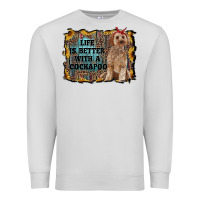 Dove Grey life is better with a cockapoo Premium Sweatshirt - RanaPortraitStore