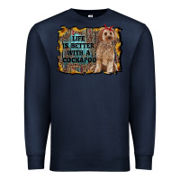 Navy life is better with a cockapoo Premium Sweatshirt - RanaPortraitStore