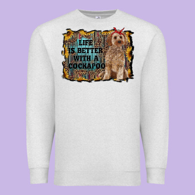 Life Is Better With A Cockapoo Premium Sweatshirt Designed By Ranaportraitstore