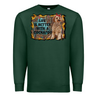 Sports Green life is better with a cockapoo Premium Sweatshirt - RanaPortraitStore