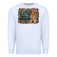 White life is better with a cockapoo Premium Sweatshirt - RanaPortraitStore