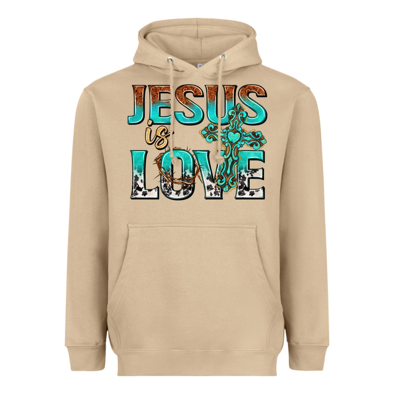 Jesus Is Love Heavyweight Hoodie by texasbilliewilder | Teevron