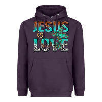 Plum jesus is love Heavyweight Hoodie - texasbilliewilder