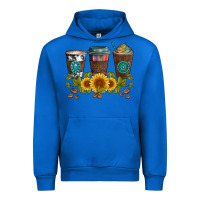 Cobalt coffee group and sunflowers Urban Hoodie - Artiststas