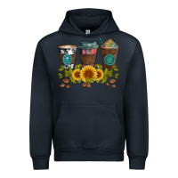Navy coffee group and sunflowers Urban Hoodie - Artiststas