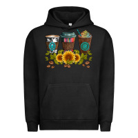Pigment Black coffee group and sunflowers Urban Hoodie - Artiststas