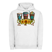 Pigment Lunar Rock coffee group and sunflowers Urban Hoodie - Artiststas