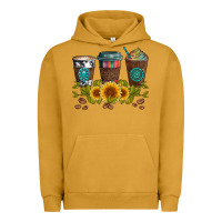 Pigment Peanut Butter coffee group and sunflowers Urban Hoodie - Artiststas