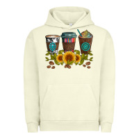 Pigment Pistachio coffee group and sunflowers Urban Hoodie - Artiststas