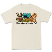 Bone Peace Love Persian Cat Premium Tee - LillyAllenDesigns