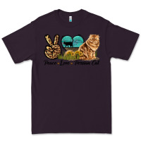 Plum Peace Love Persian Cat Premium Tee - LillyAllenDesigns