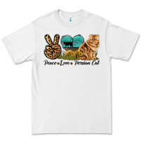 White Peace Love Persian Cat Premium Tee - LillyAllenDesigns