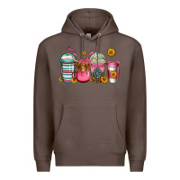 Coffee longhaired cow coffee cups Premium Hoodie - Jasminsmagicworld