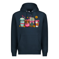 Navy longhaired cow coffee cups Premium Hoodie - Jasminsmagicworld
