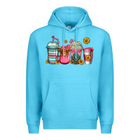 Ocean Blue longhaired cow coffee cups Premium Hoodie - Jasminsmagicworld
