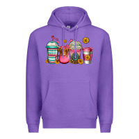 Purple longhaired cow coffee cups Premium Hoodie - Jasminsmagicworld