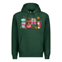 Sports Green longhaired cow coffee cups Premium Hoodie - Jasminsmagicworld