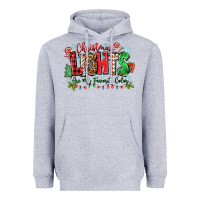 Heather Grey christmas lights are my favorite color Heavyweight Hoodie - Zillion Design Studio