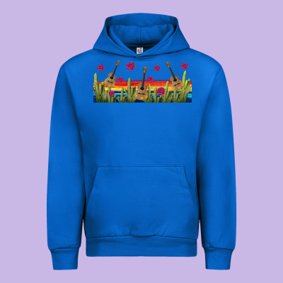 Mexican Sombrero Guitar Libbey Glass Urban Hoodie Designed By Bundleandbundleshop
