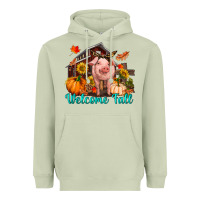 Matcha Welcome fall pig Heavyweight Hoodie - RanaPortraitStore