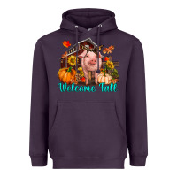 Plum Welcome fall pig Heavyweight Hoodie - RanaPortraitStore