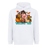 White Welcome fall pig Heavyweight Hoodie - RanaPortraitStore