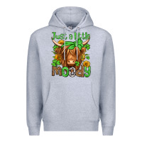 Heather Grey just a little moody st patricks day Premium Hoodie - Jasminsmagicworld