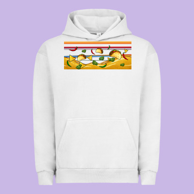 Taco And Nachos Libbey Glass Urban Hoodie Designed By Bundleandbundleshop