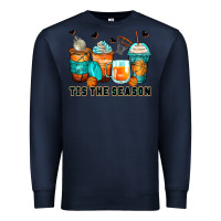 Navy tis' the season basketball coffee cups Premium Sweatshirt - Zillion Design Studio