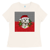 Bone Christmas Bichon frise dog Ladies Tee - BarkalooDesign